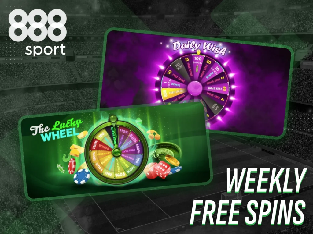Enjoy weekly free spins when you bet with 888Sport.