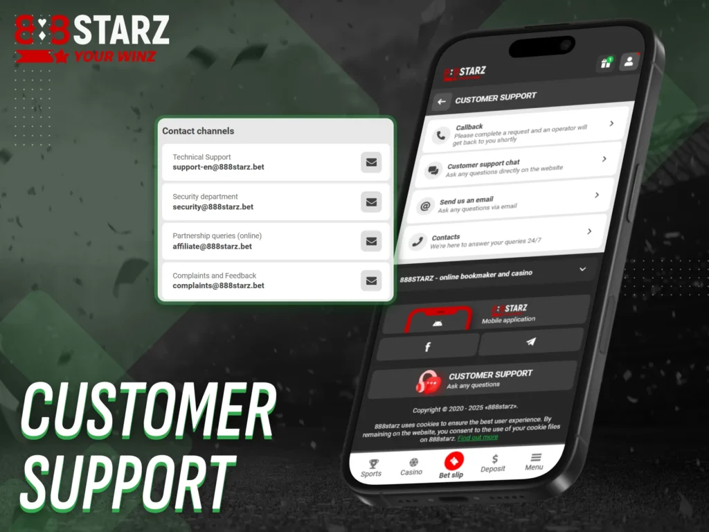 Get fast assistance through 888starz app Nigeria’s customer support.
