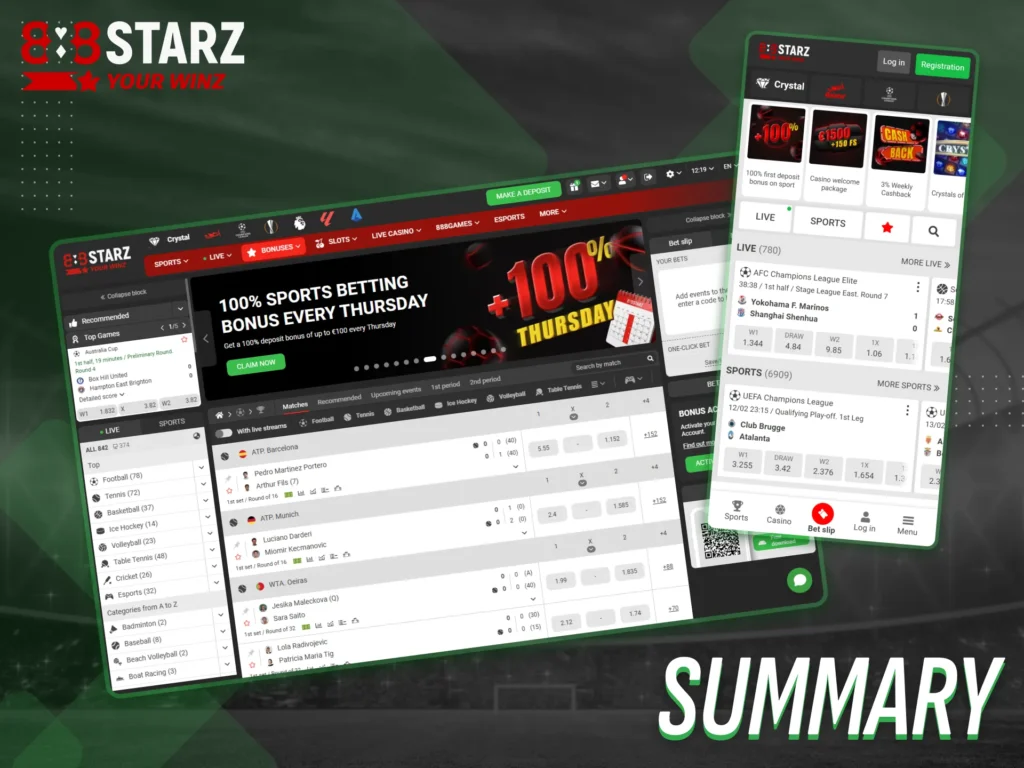See the full summary of what 888starz Nigeria has to offer.