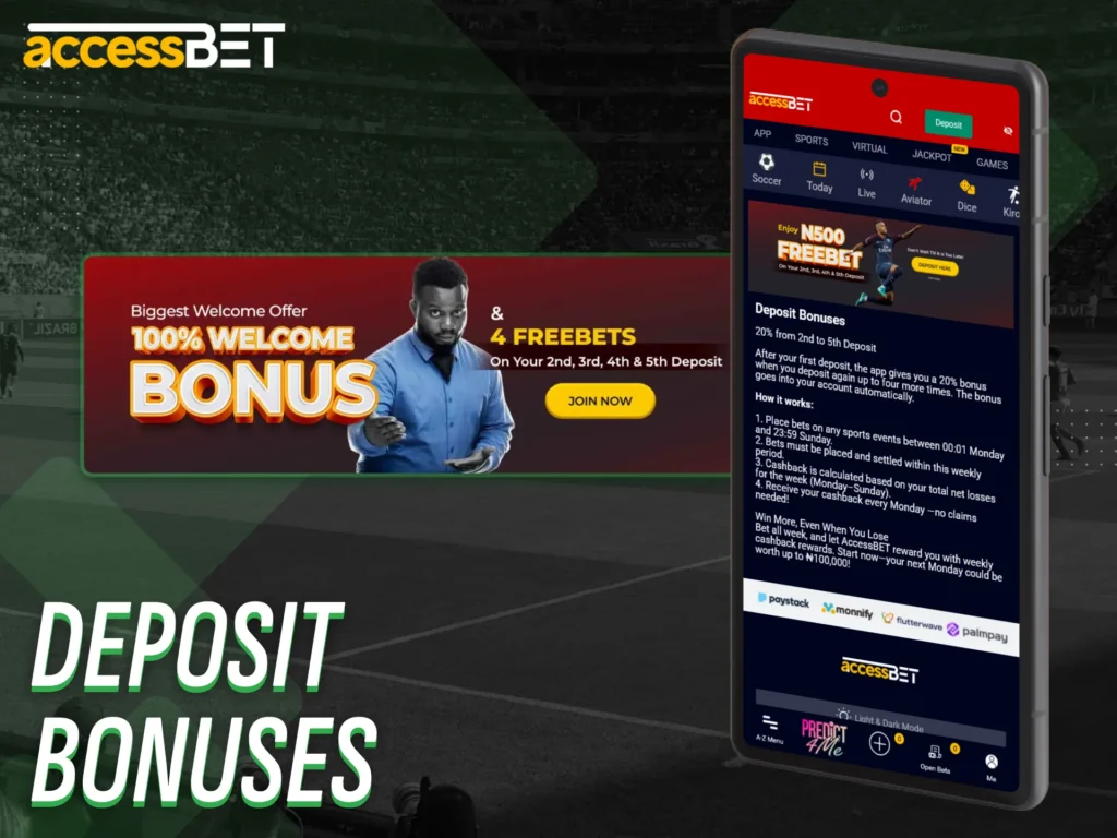 Enjoy deposit bonuses with AccessBet’s app promotional offers.