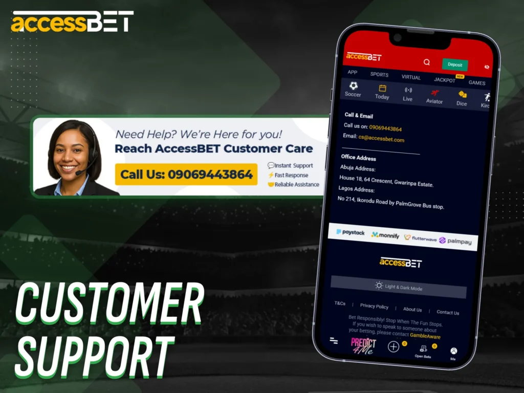Rate the AccessBet app customer support based on experience.
