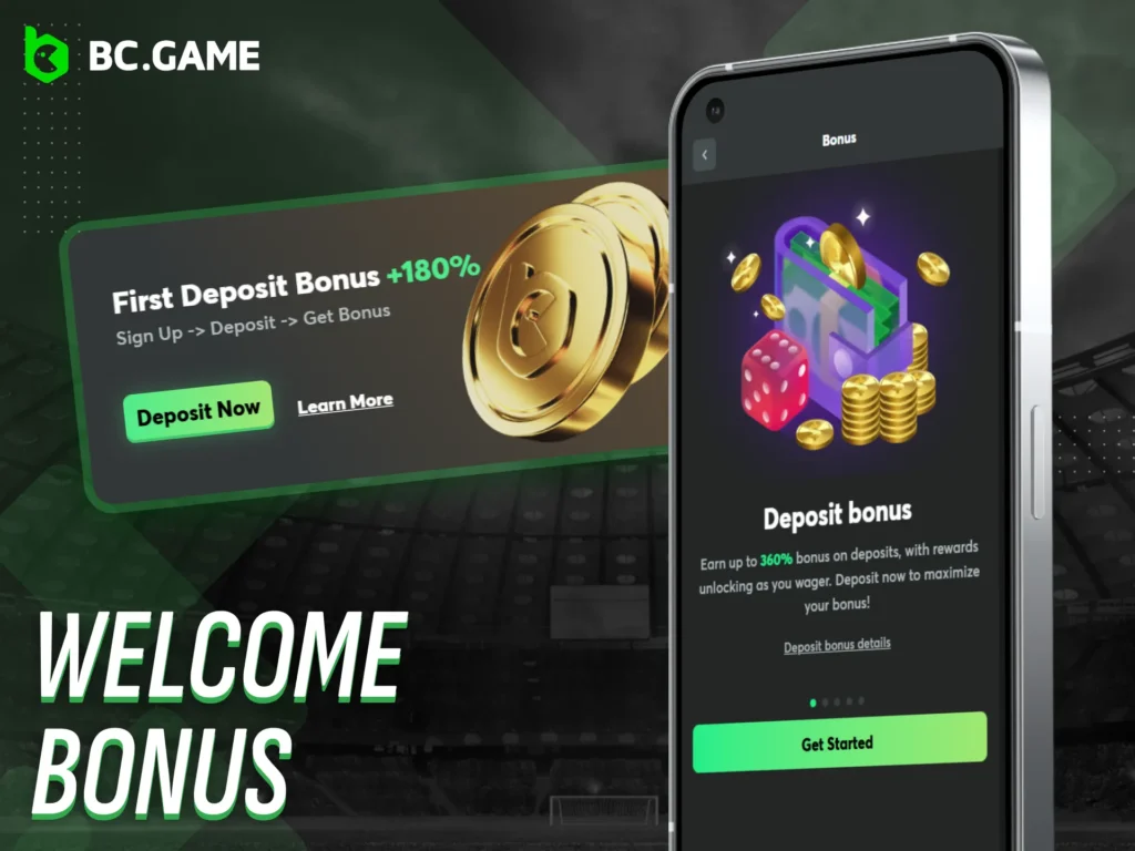 Receive a welcome bonus after joining BC Game Nigeria app.